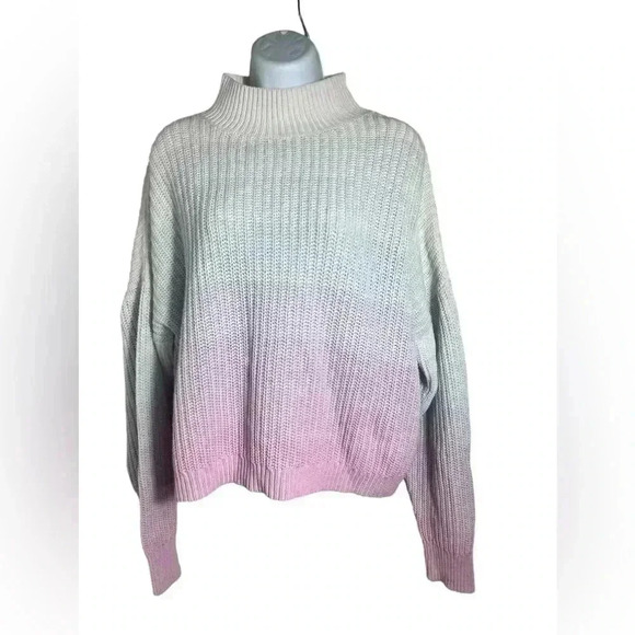 LC Lauren Conrad Ombré Knit Pullover Turtleneck Sweater - Picture 1 of 8